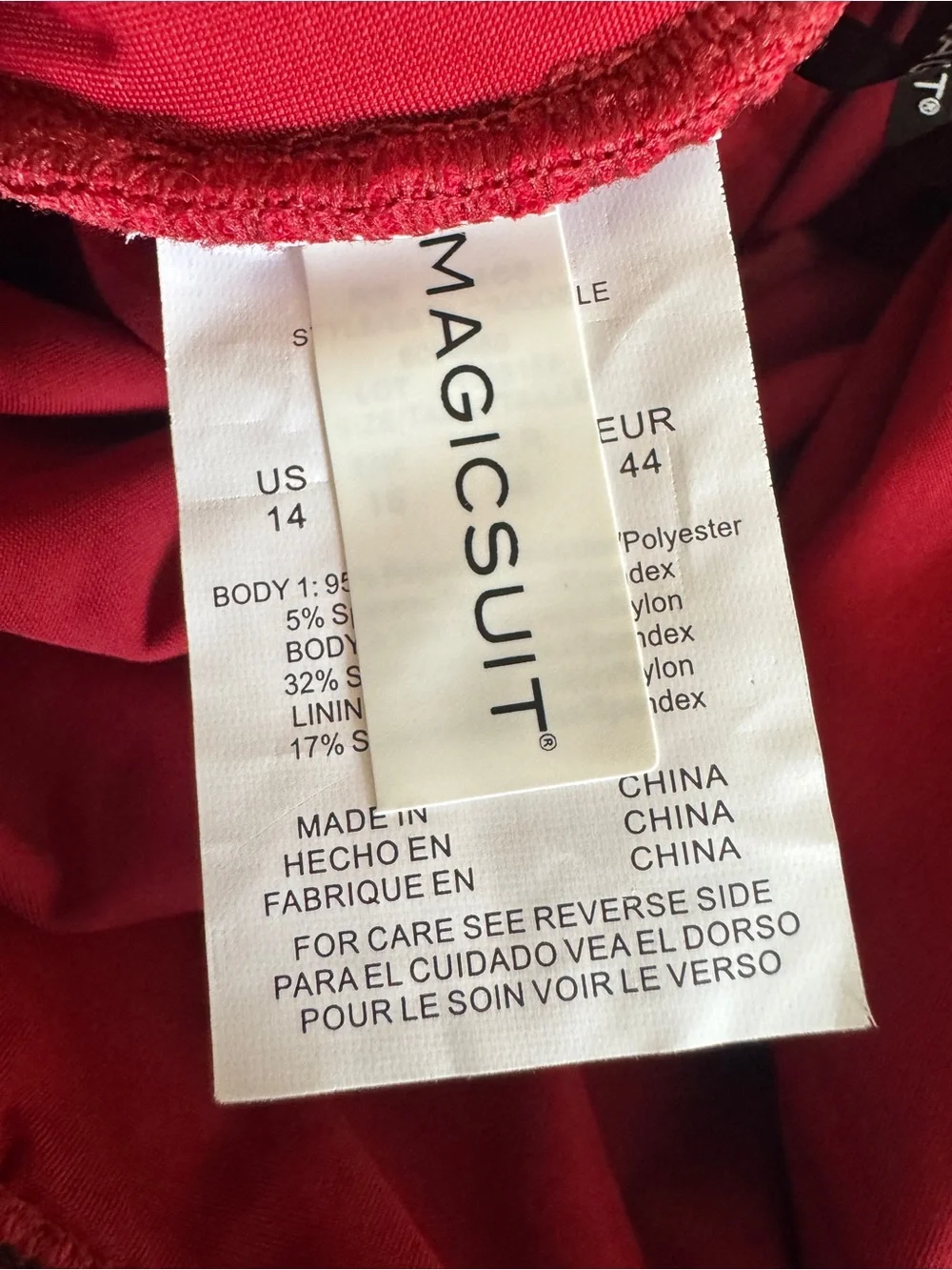 NWT Magicsuit "Yvonne" Crimson Red Ruched Halter swim dress one piece sz 14 - Picture 9 of 12